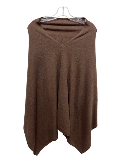 J Crew Size One Size Brown Wool Blend Solid Poncho Top Brown / One Size