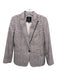 J Crew Size 6 Pink, Blue & Black Polyester & Wool Houndstooth One Button Jacket Pink, Blue & Black / 6