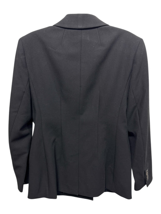 J Crew Size 4 Black Polyester Blend Solid Double Breasted Blazer Jacket Black / 4