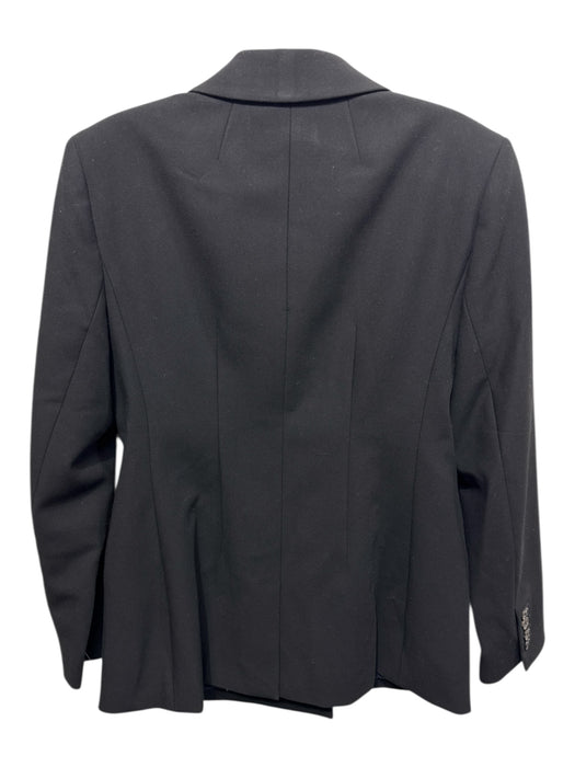 J Crew Size 4 Black Polyester Blend Solid Double Breasted Blazer Jacket Black / 4