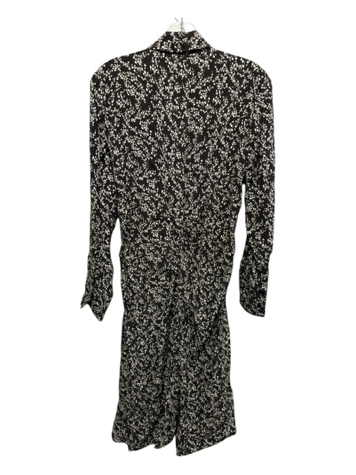 Madewell Size 4 Brown & Cream Viscose Long Sleeve dots Button Up & Collar Dress Brown & Cream / 4