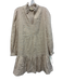 Tuckernuck Size S Sand Beige Linen Split V neckline Long Sleeve Dress Sand Beige / S