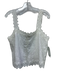 J. Crew Size L White Linen Lace Trim Scalloped Boxy Top White / L