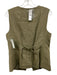 J. Crew Size S / 6 Taupe Green Linen Vest Side Slits Midi Skirt Set Taupe Green / S / 6