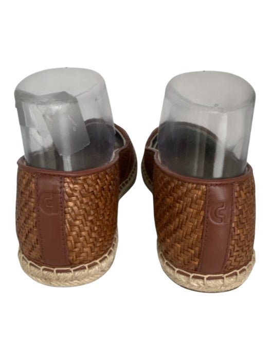 Cole Haan Shoe Size 7 Brown Leather Synthetic Woven Espadrille Flats Brown / 7