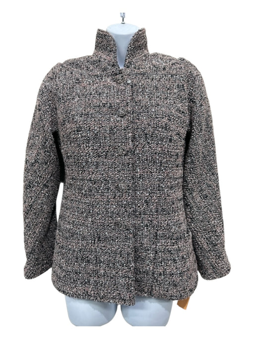 Chanel Size M / 38 Pink, Silver, Gray, Black Wool Blend Boucle Tweed Jacket Pink, Silver, Gray, Black / M / 38