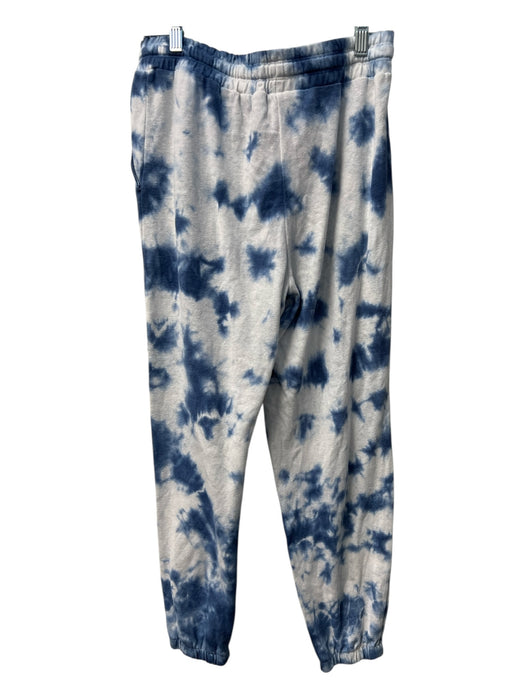 Splendid Size S Blue & White Polyester Blend Drawstring Waist Tie Dye Pants Blue & White / S