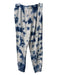 Splendid Size S Blue & White Polyester Blend Drawstring Waist Tie Dye Pants Blue & White / S