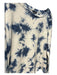 Splendid Size M Blue & White Polyester Blend Raw Hem Long Sleeve Tie Dye Top Blue & White / M