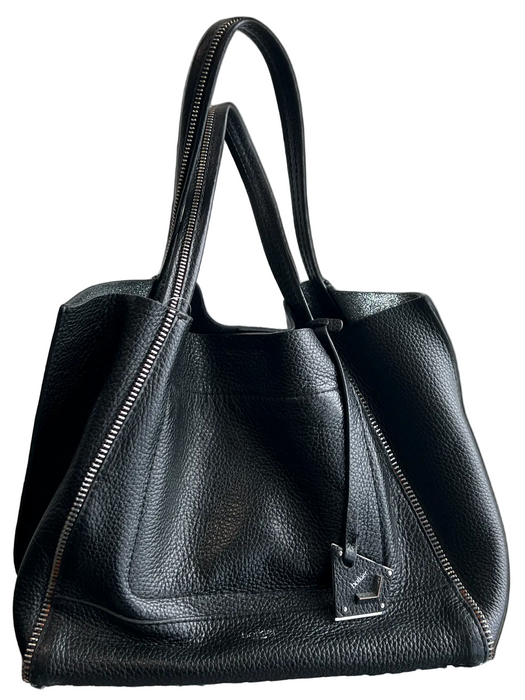 Botkier Black Leather Upper Square Magnetic Close shoulder bag Bag Black / S/M