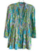 Lilly Pulitzer Size Small Green, Yellow & Pink Rayon round split neck Dress Green, Yellow & Pink / Small
