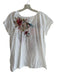Johnny Was Workshop Size Small White & Multi Cotton Scoop Neck Embroidered Top White & Multi / Small