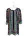 Lily Pulitzer Size 4 Green & Blue Silk Long Sleeve Slots Back Zip Dress Green & Blue / 4