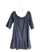 Waverly Grey Size S Gray Blue Cotton Long Sleeve Cut Outs Off Shoulder Dress Gray Blue / S