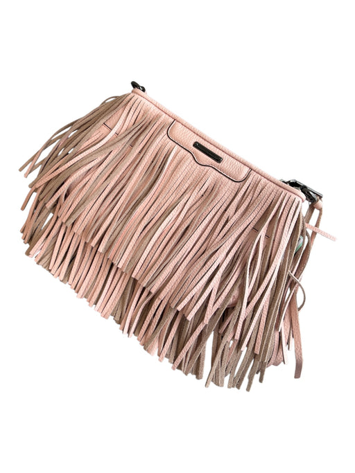 Rebecca Minkoff Pink Leather Tassle Detail Zip closure Crossbody Bag Pink / S