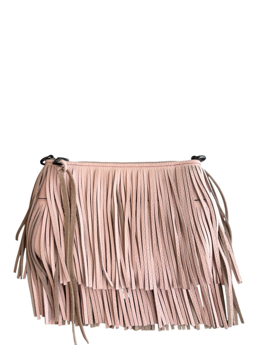 Rebecca Minkoff Pink Leather Tassle Detail Zip closure Crossbody Bag Pink / S