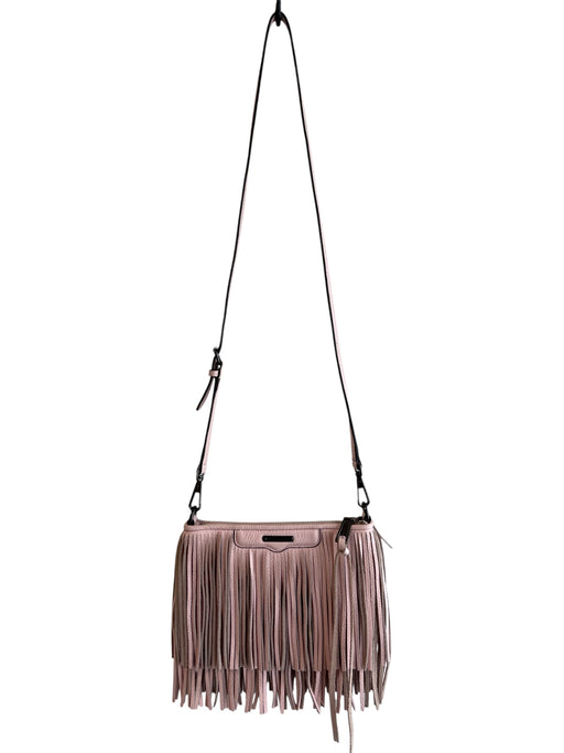 Rebecca Minkoff Pink Leather Tassle Detail Zip closure Crossbody Bag Pink / S