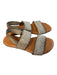 Andre Assous Shoe Size 8 Gray & Brown Leather & Manmade Open Toe & Heel Shoes Gray & Brown / 8