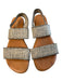 Andre Assous Shoe Size 8 Gray & Brown Leather & Manmade Open Toe & Heel Shoes Gray & Brown / 8
