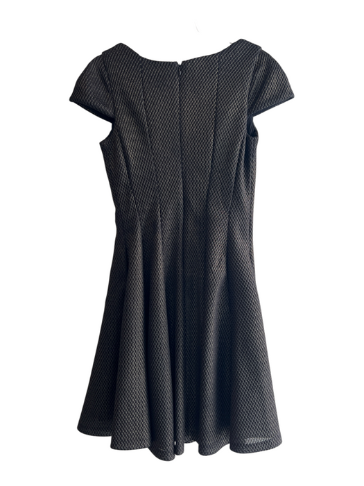 julia jordan Size 8 Black & Gold Polyester Lined Cap Sleeve Textured Dress Black & Gold / 8