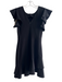 Amanda Uprichard Size Small Black Rayon Blend Sleeveless Ruffles Back Zip Dress Black / Small
