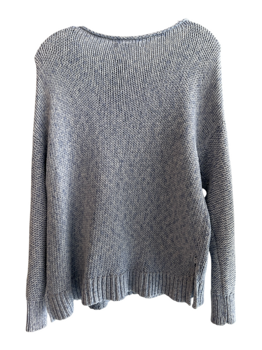 Vince Size Large Blue & White No Fabric Tag Rolled neckline Long Sleeve Sweater Blue & White / Large