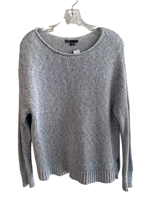 Vince Size Large Blue & White No Fabric Tag Rolled neckline Long Sleeve Sweater Blue & White / Large