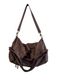 Foley & Corinna Brown Leather goldtone hardware Envelope Flap Hobo Bag Brown / Medium
