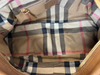 Burberry Brown Leather goldtone hardware Zip Close Novacheck Lining Bag Brown / Medium