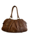 Burberry Brown Leather goldtone hardware Zip Close Novacheck Lining Bag Brown / Medium