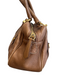Burberry Brown Leather goldtone hardware Zip Close Novacheck Lining Bag Brown / Medium