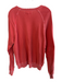 The Great Size 0 coral Cotton Long Sleeve Round Neck distressed Sweatshirt coral / 0