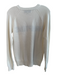 Ellsworth & Ivey Size XS Ivory Acrylic & Cotton Round Neck Long Sleeve Sweater Ivory / XS