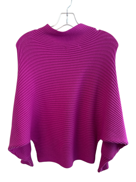 By Anthropologie Size S Magenta Viscose Blend Knit Long Sleeve Sweater Magenta / S