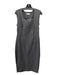 Avenue Montaigne Size 8 Gray Viscose U Neck Sleeveless Sheath Below knee Dress Gray / 8