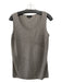 Lafayette 148 Size M Gray Cashmere Round Neck Sleeveless Sequin Detail Sweater Gray / M