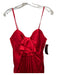 Aidan Mattox Size 8 Red Silk Spaghetti Strap Sweetheart Neckline Back Zip Dress Red / 8