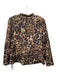 Lafayette 148 Size 12 Brown & Black Poly Blend Animal Print Blazer Darted Jacket Brown & Black / 12