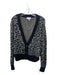 & Other Stories Size S Black & Gray Wool Blend Leopard Button Closure Cardigan Black & Gray / S