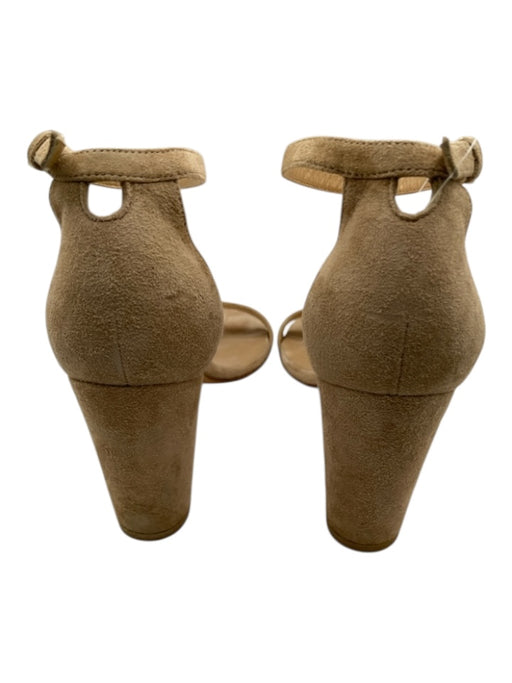 Stuart Weitzman Shoe Size 10 Beige leather sole Ankle Strap Block heel Sandals Beige / 10