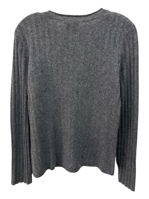 Naadam Size M Dark Gray Cashmere roll neck Ribbed Round Neck Sweater Dark Gray / M
