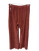 Suzie Kondi Size L Brick Red Cotton Blend Velour V Neck Sweatshirt Pant Set Brick Red / L