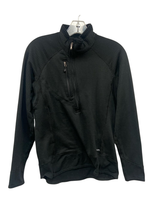Patagonia Size L Black Polyester Waffle Mock Neck Half Zip Jacket Black / L