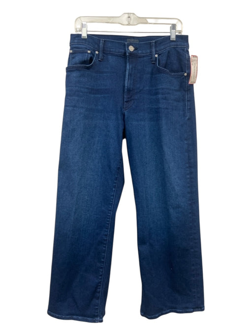 Mother Size 30 Dark Wash Cotton Blend Zip Fly Mid Rise Straight Leg Ankle Jeans Dark Wash / 30