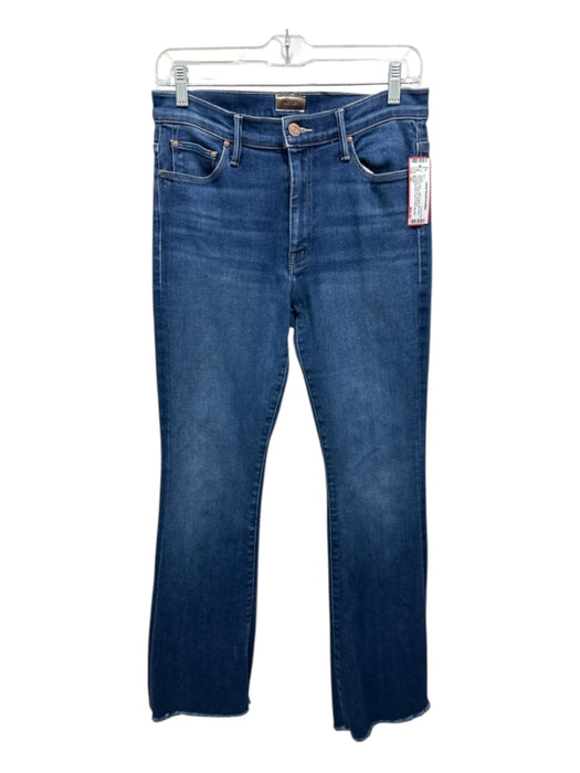 Mother Size 30 Medium Wash Cotton Blend Mid Rise Fray hem Boot Cut Jeans Medium Wash / 30