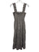 Hill House Size M Brown & White Cotton Smocked Bodice Geometric Maxi Dress Brown & White / M