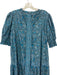 Hill House Size M Blue & White Cotton Half Balloon Sleeve Floral Button Up Dress Blue & White / M