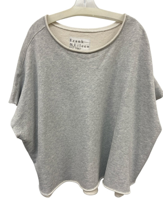 Frank & Eileen Size S Light Gray Batwing Sleeves Heathered rolled hem Top Light Gray / S