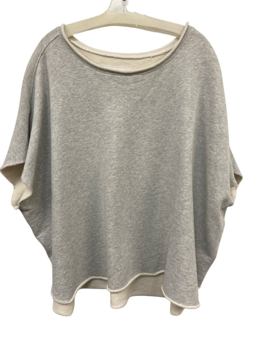 Frank & Eileen Size S Light Gray Batwing Sleeves Heathered rolled hem Top Light Gray / S