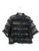 Pearl by Lela Rose Size M Black 3/4 Sleeve Fringe Detail Unlined Button up Top Black / M